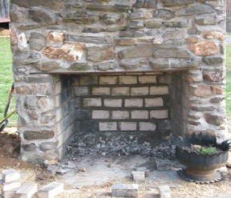 Repair to a 100 year old fireplace, now considered a landmark as the cabin was torn down years ago.